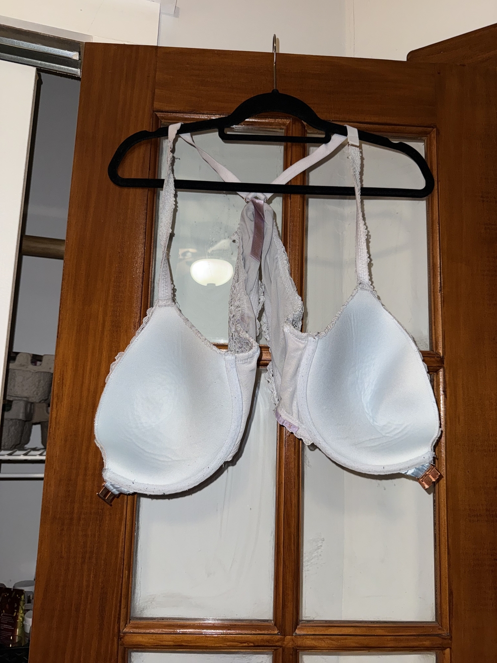 Savage X Fenty White Lace-Back T-Shirt Bra